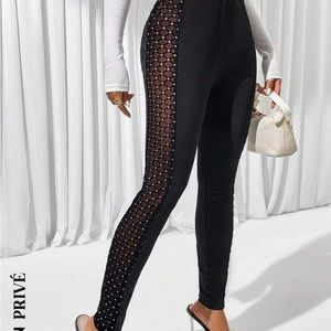 Black see through leggings